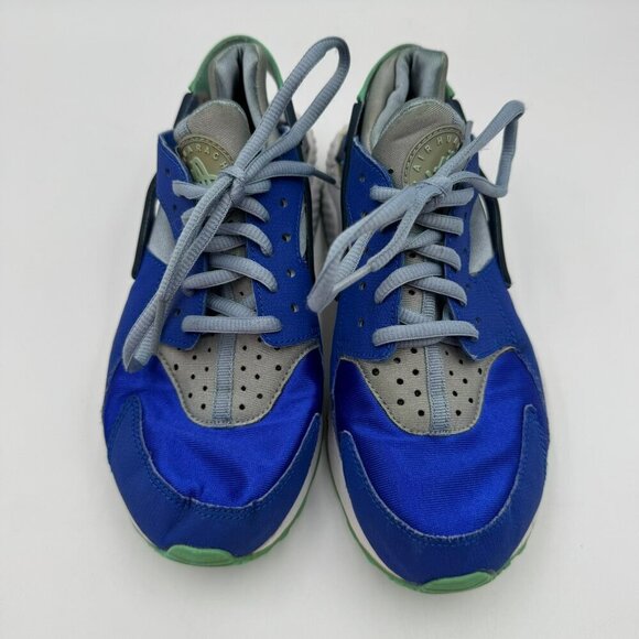 Nike Air Huarache Run Womens Shoes Blue/Gray Size 7 Lightweight & Breathable - Picture 3 of 9